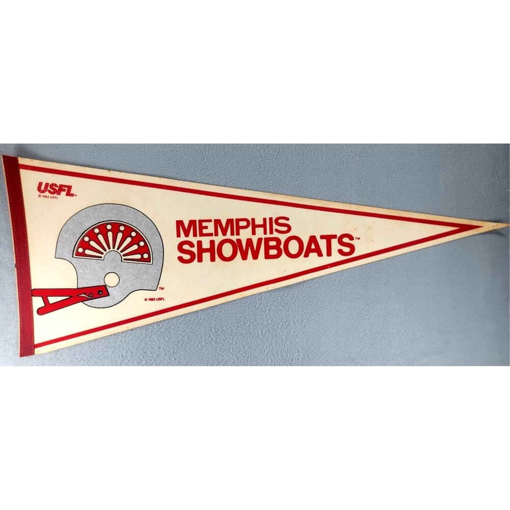 Vintage Memphis Showboats USFL Football Pennant Rare